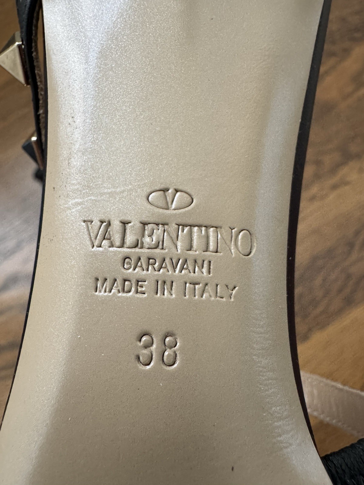 Valentino Garavani 50mm Rockstud Pointed Toe Mule In Black Size 38EU/8B
