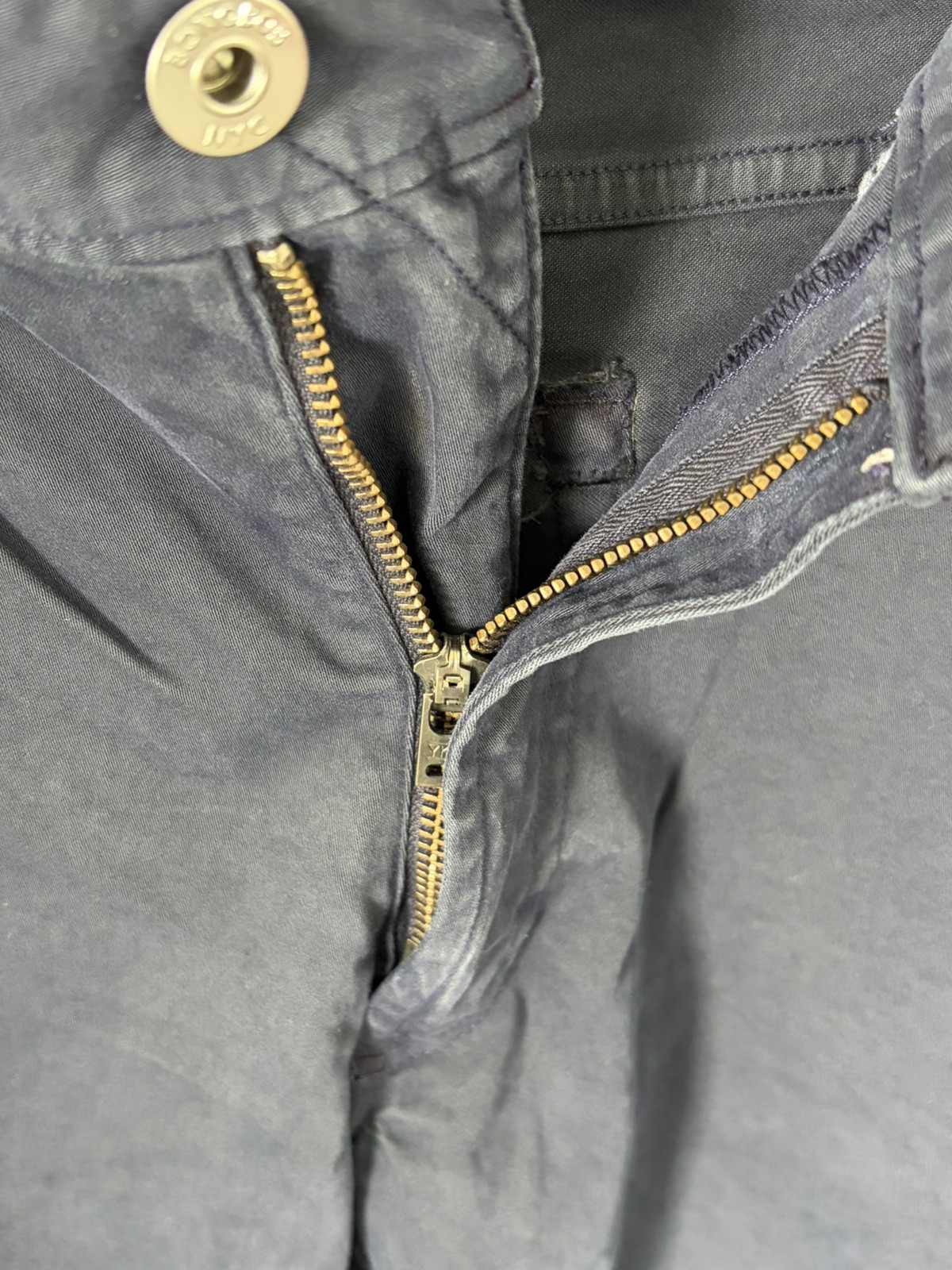 Bonobos Italian Brushed 5-Pocket Pants 34×36 Slim Fit Dark Navy Blue Mint