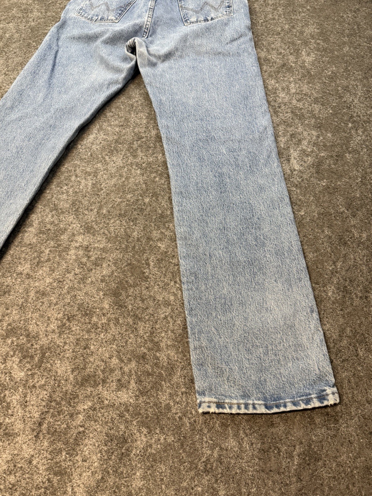 Vintage Wrangler 47 Jeans 34×36 Regular Fit Light Wash Made Mexico Y2K Denim
