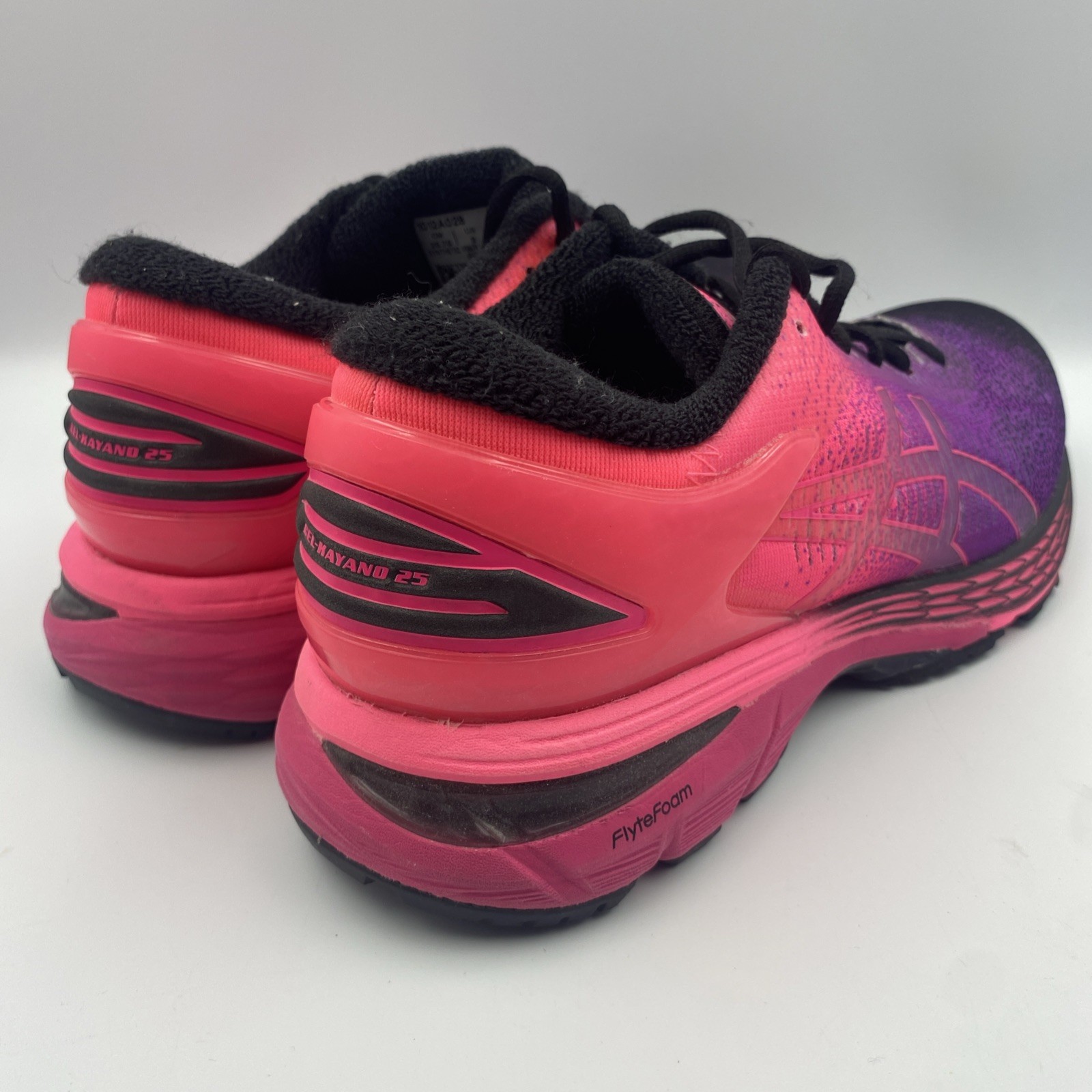 Asics Gel-Kayano 25 Women’s Pink Purple Black Sneakers US 9 EU 40.5 25.75cm