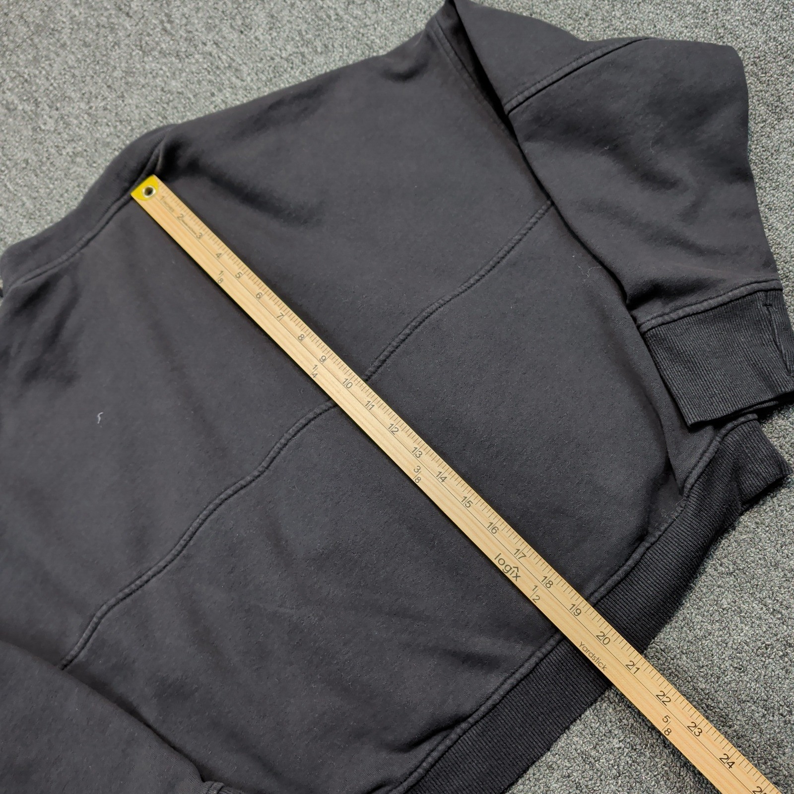 Avia Modern Quarter Zip Pullover L 12-14 Black Paneled Boxy Athleisure Gorpcore