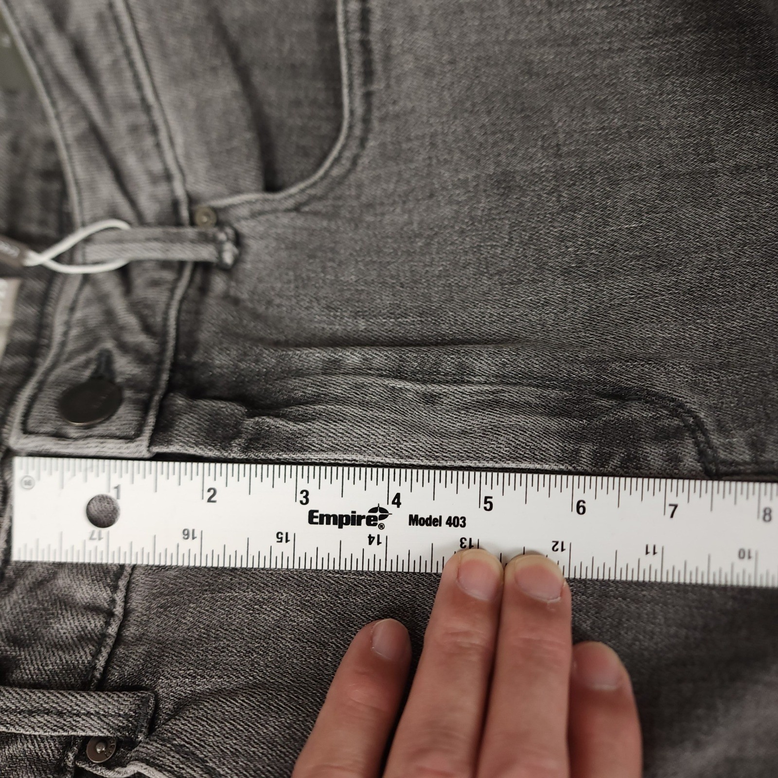 Tractr High Rise Straight Leg Patchwork Jeans Gray Size 8 29 Raw Hem