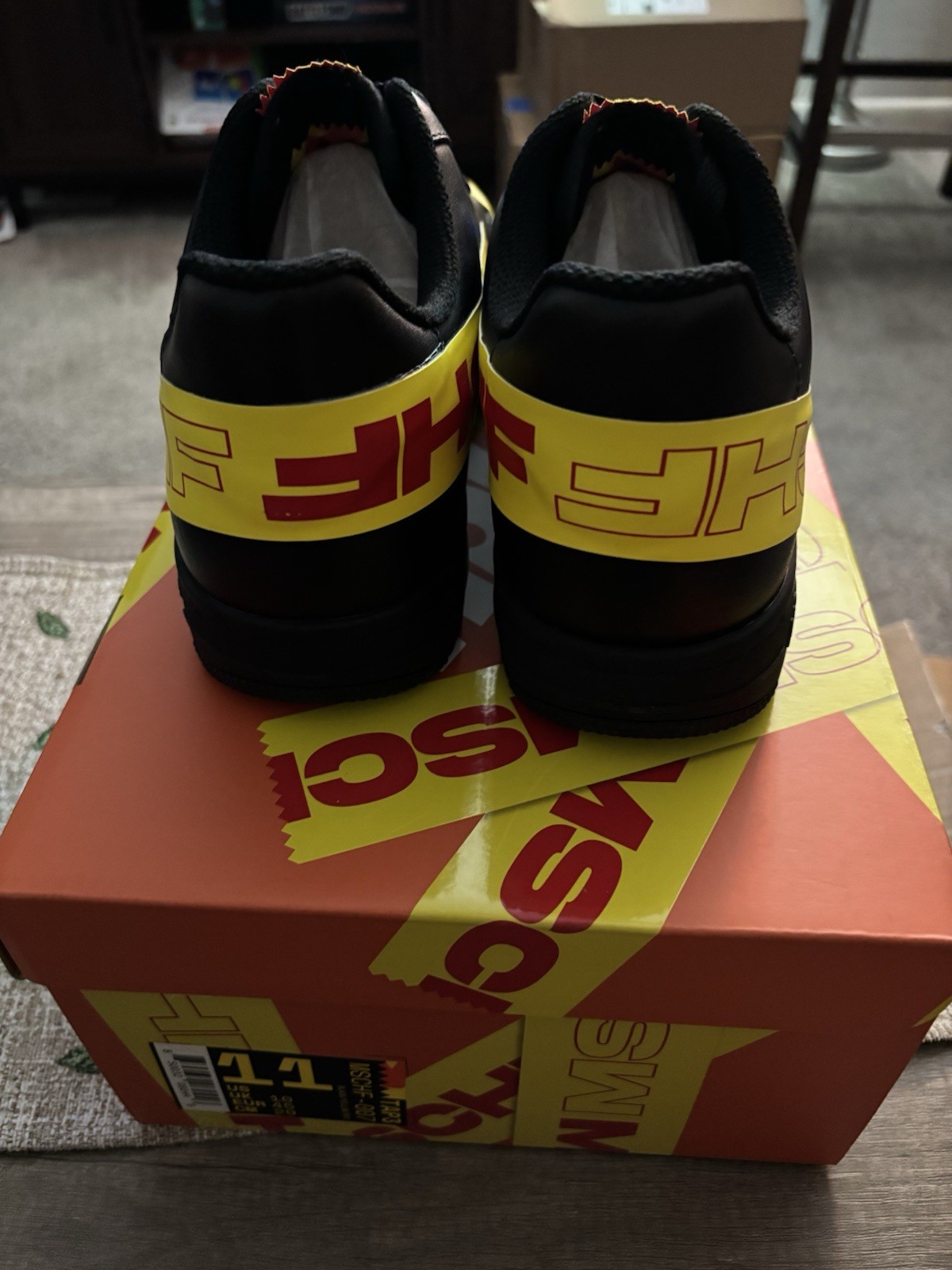 MSCHF Limited Edition TAP3 Black and Yellow Shoes Size 11 Medium New