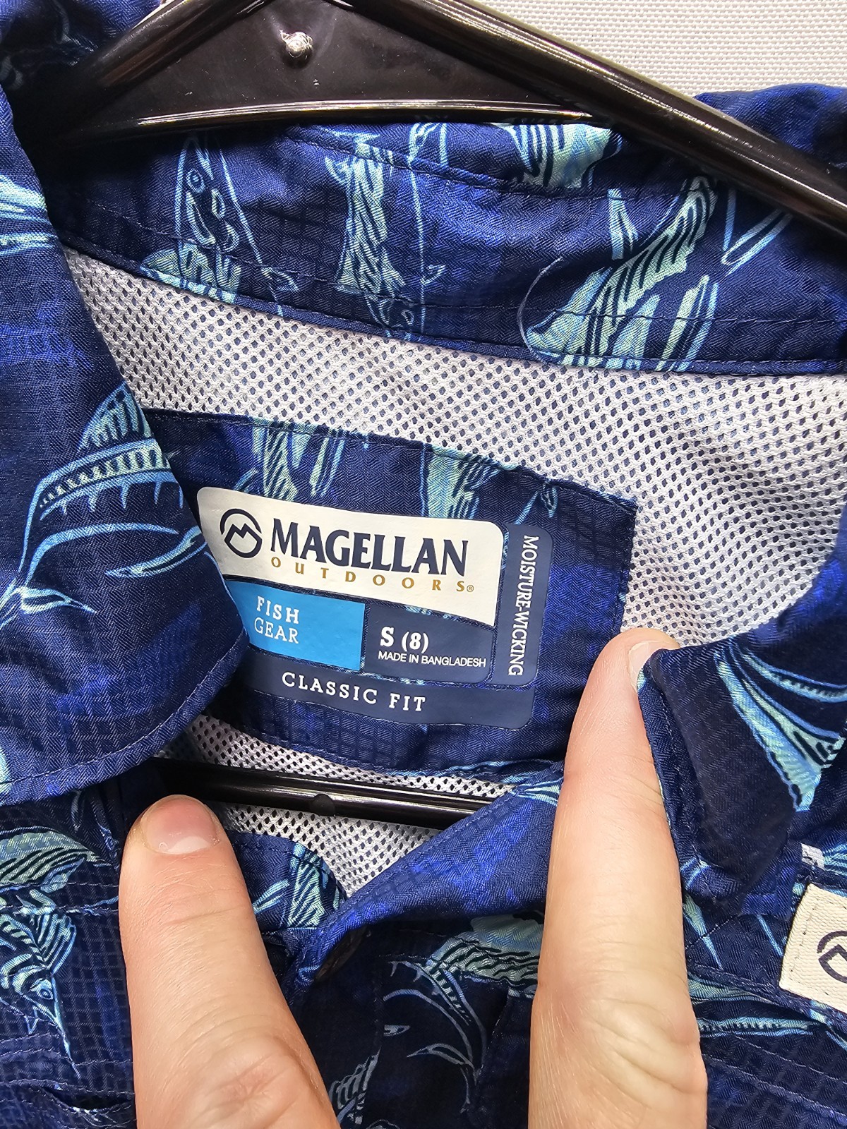 Magellan Boys Fishing Shirt Size Small 8 Rare Fish Design