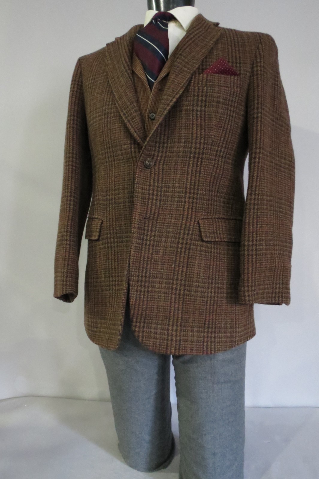LL Bean Signature collection heavy hounds tooth tweed two button sport coat 42 R