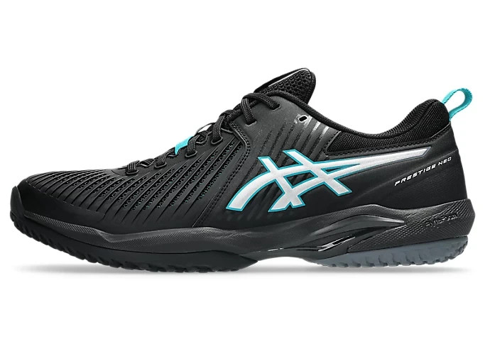 ASICS PRESTIGE NEO OC 1043A027 001 Black Pure Silver Tennis Shoes