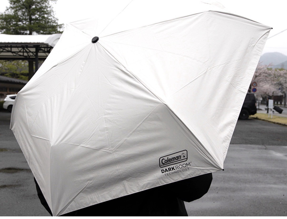 Japan Exclusive Coleman Lawson Umbrella Dark Room Automatic Sun Rain 55cm Cream⁠