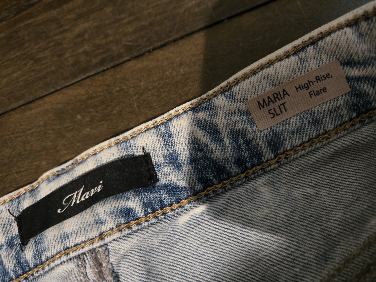 Mavi Jeans Women 31×32 Light Wash Maria Slit High Rise Flare Raw Hem Stretch