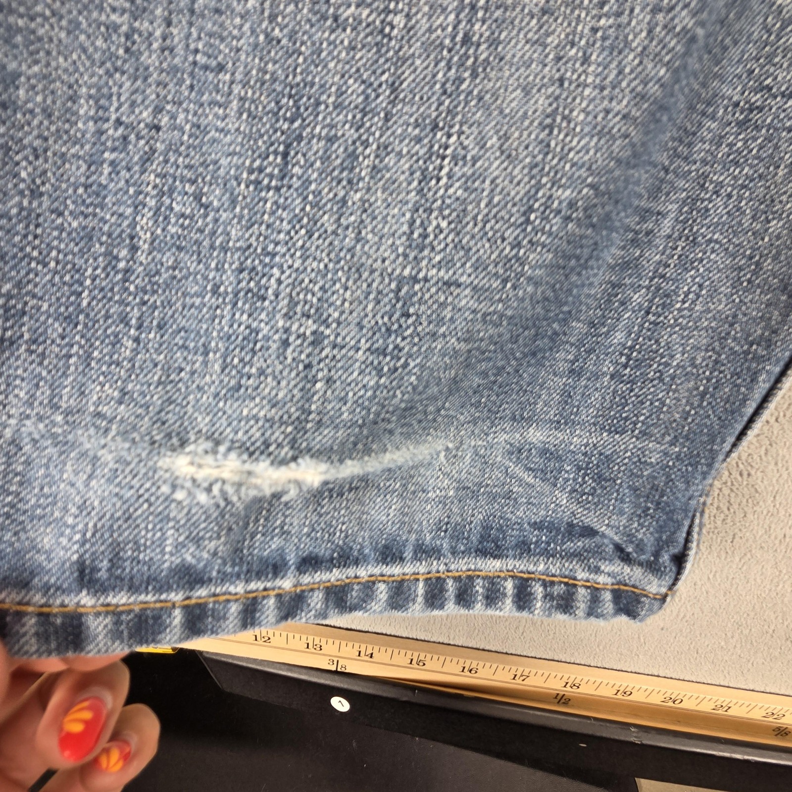Vintage Levis Engineered Jeans Mens 34×34 Blue Honeycomb Whiskers Zip Fly