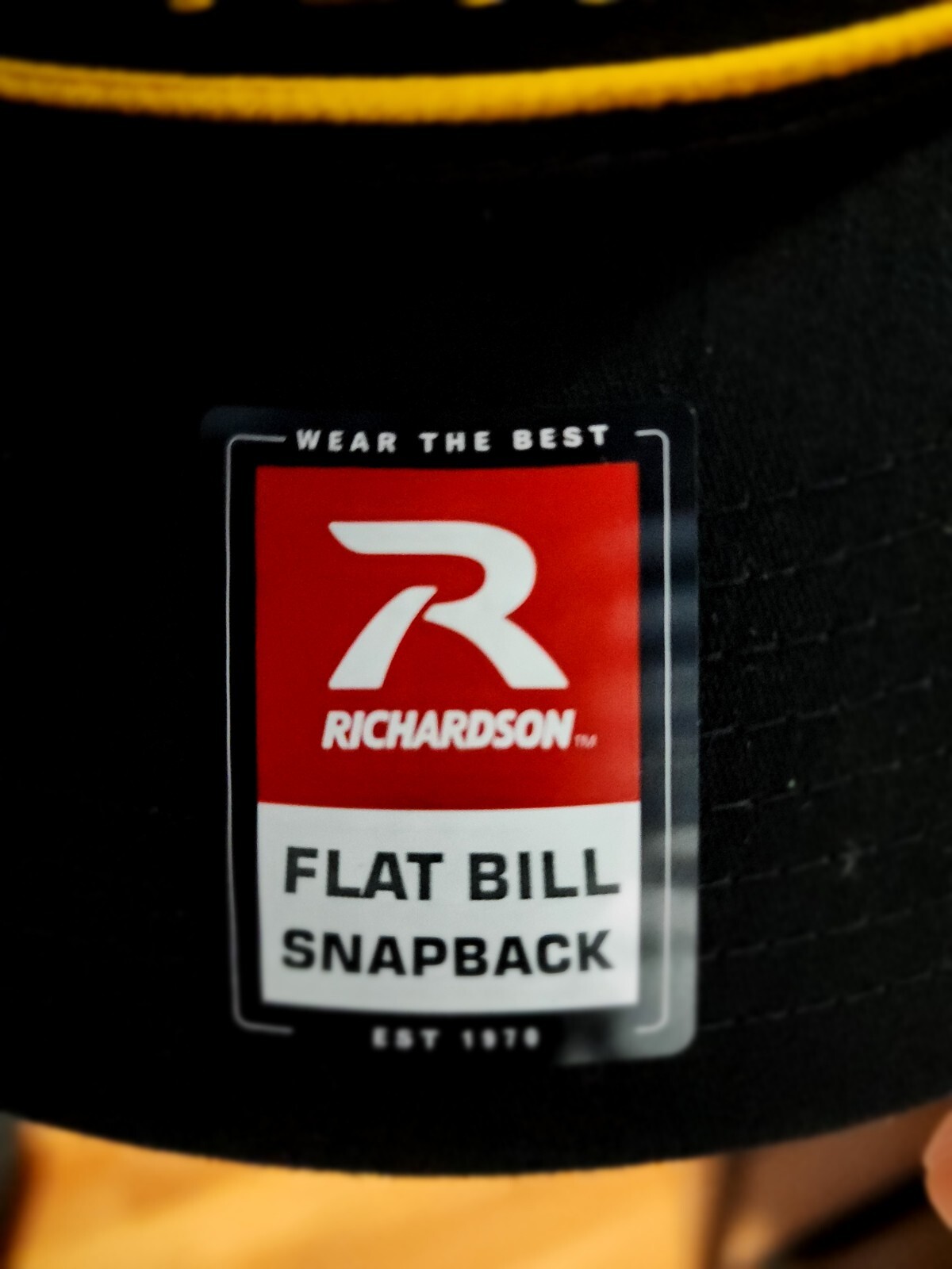 Richardson 168 Black ( Custom Logo 5in Wide X 2.8in High )