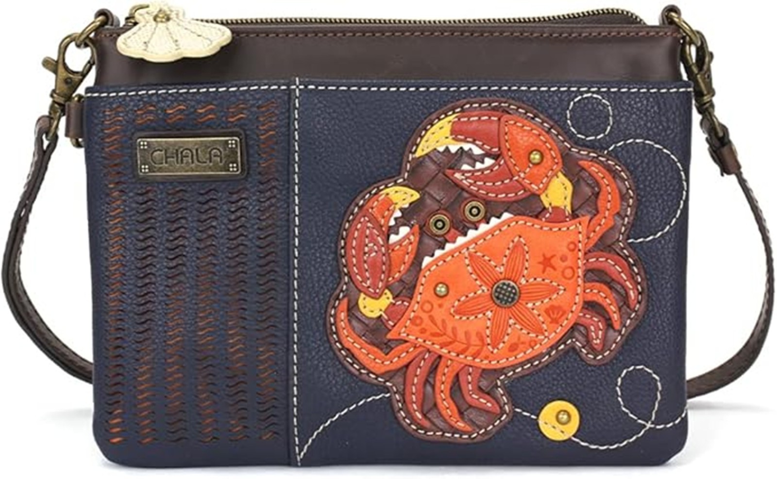 Chala CRAB LaserCut Mini Crossbody Purse Handbag Convertible Straps NWT