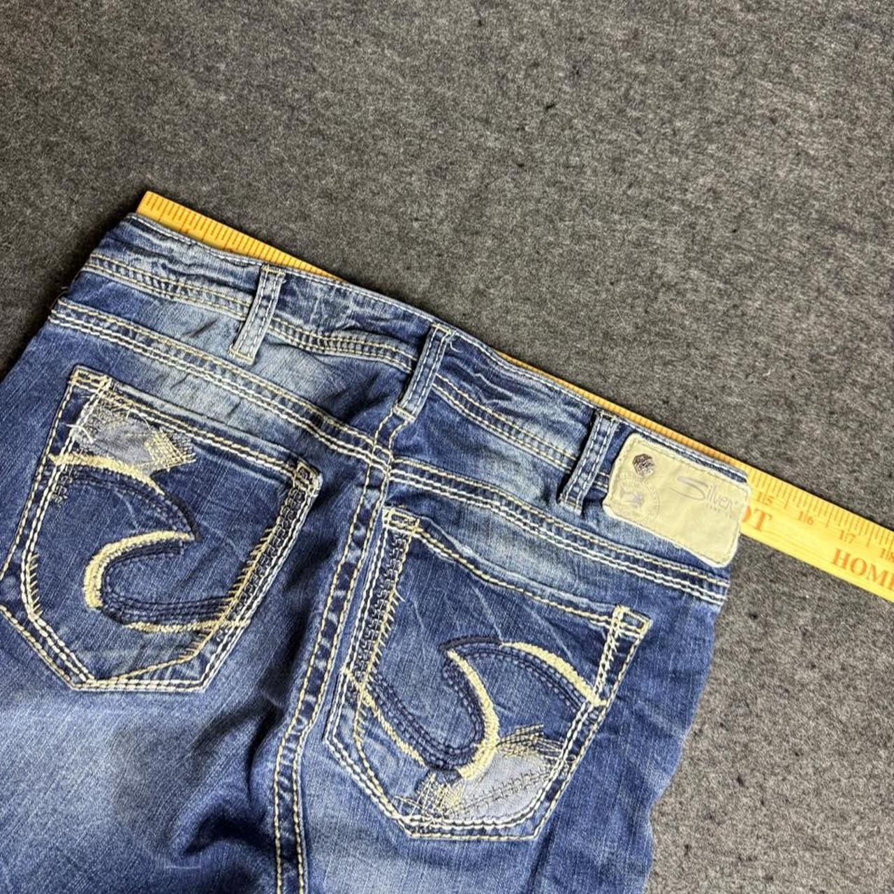 Y2K Silver Jeans Co. low rise bootcut jeans faded wash women’s Sz 30×33