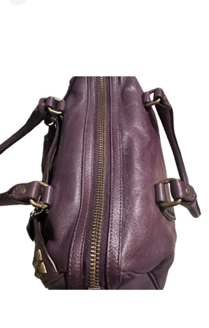 Coach Legacy Studded Satchel/ Haley Bag with Tassel and Original Dust Bag