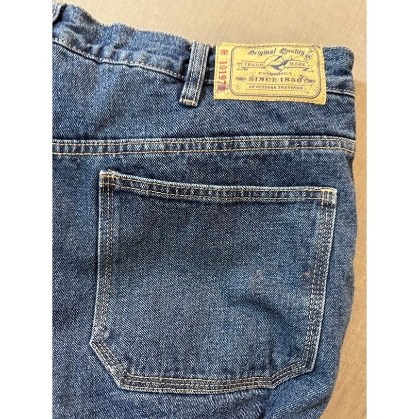 Redhead Insulated Lined Denim Jeans Relaxed Fit Blue Pocketed Belted Zip 36X29.