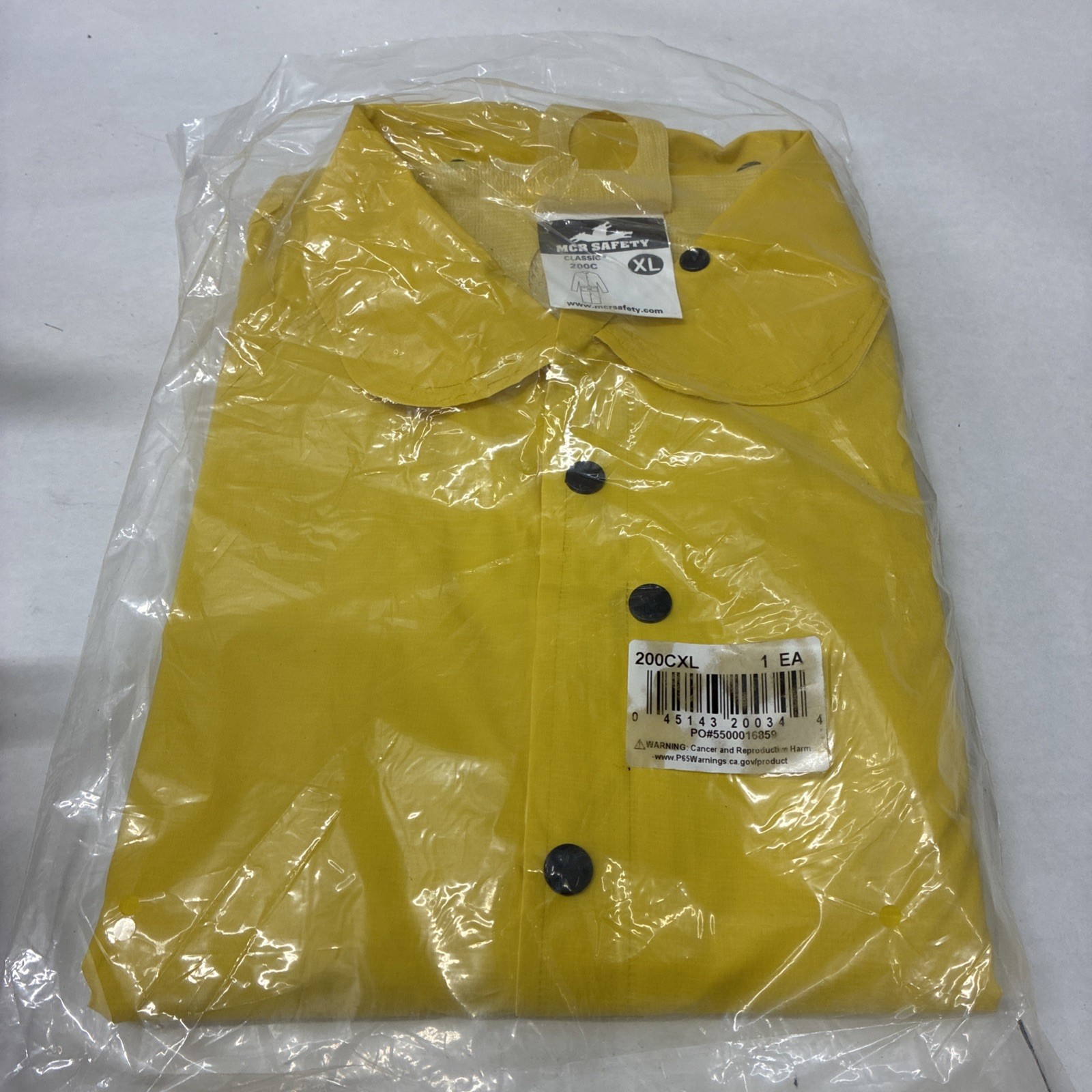 Safety Rain Coat Yellow Rain Jacket Classic 200C XL