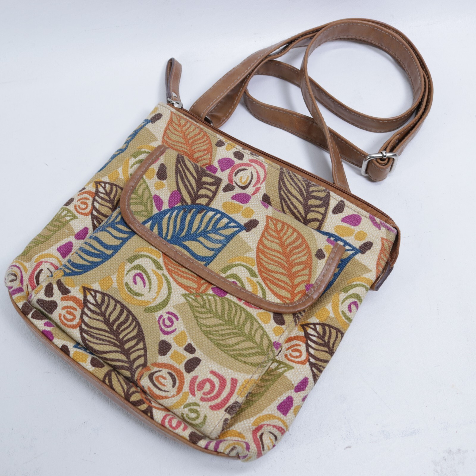 Relic Crossbody Handbag S Multicolor Floral Canvas Nylon Organizer Pockets Cards