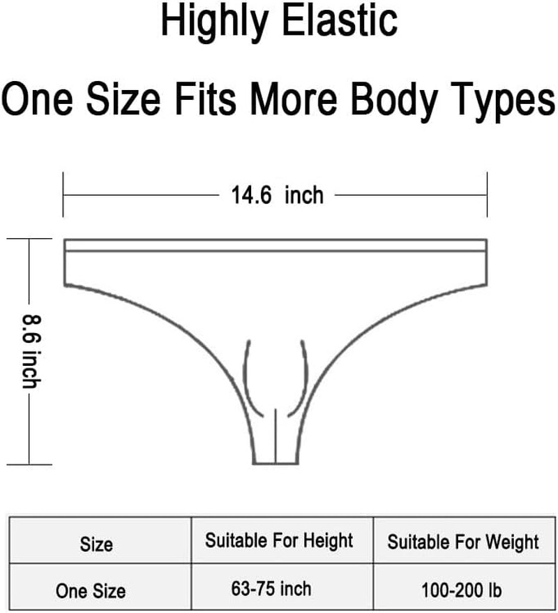 Men’S Sexy Thong Underwear,G-String Bikini Lingerie,Soft and Breathable Male Joc