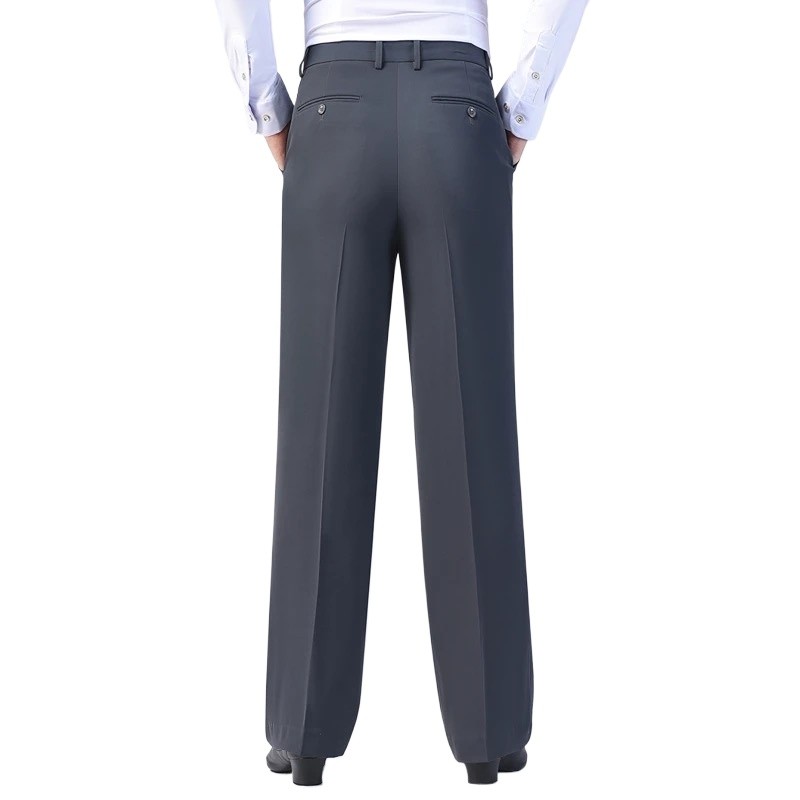 Men Ballroom Latin Dance Pants Straight Fit Modern Smooth Practice Trousers Long