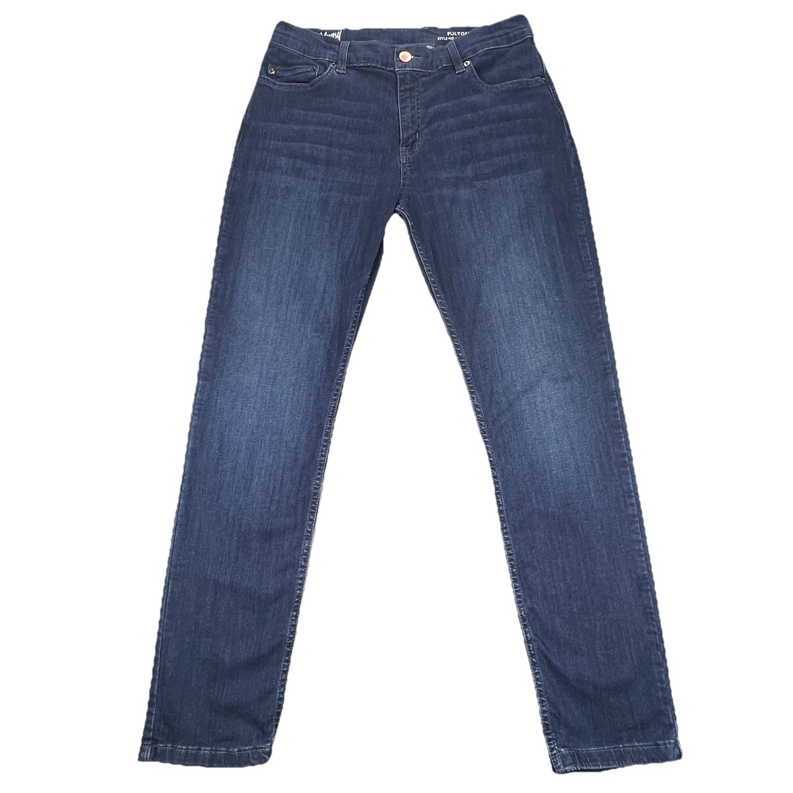 Mugsy Fultons Jeans Men’s 34×31 FLX3NFU Blue Dark Wash Denim Slim Tapered Flex