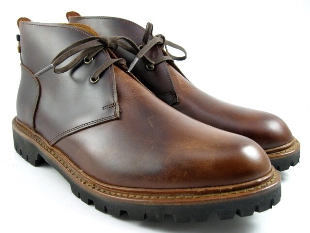 NEW Allen Edmonds “CHANDLER” LUG CHUKKA Boot 9.5 E(L) & 9.5 D(R) Brown(549N)