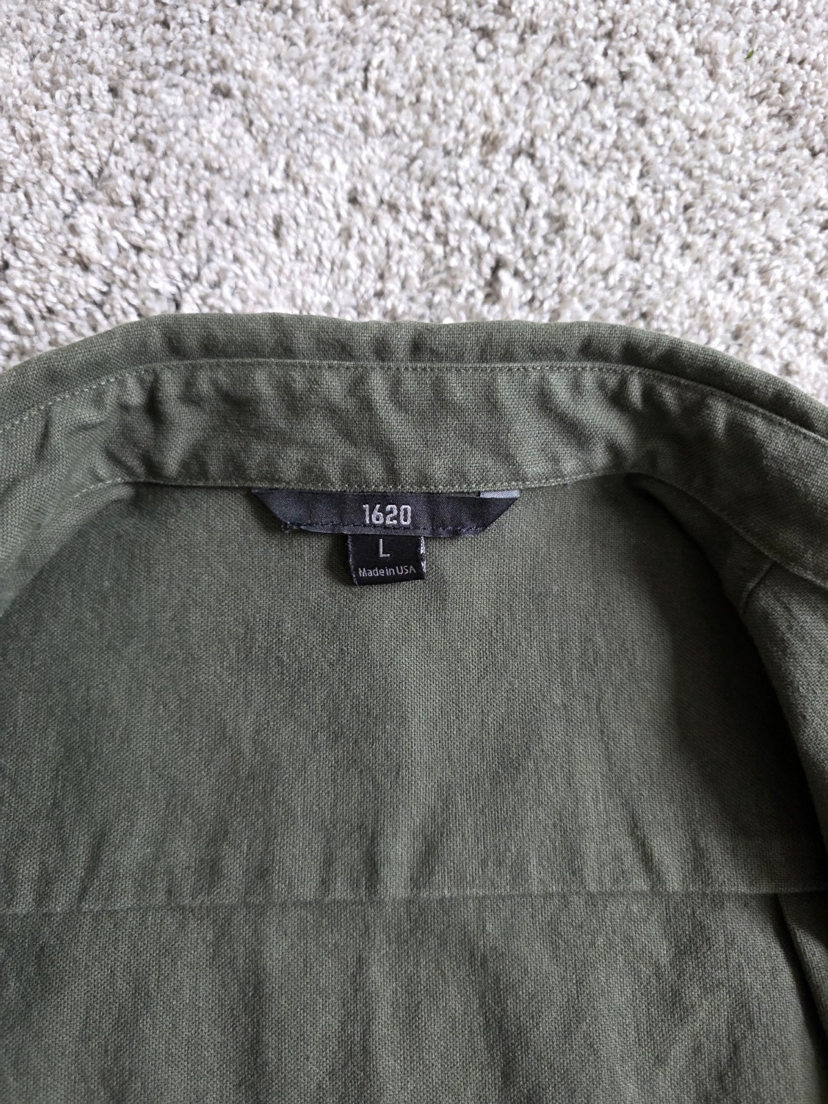 1620 Workwear CORDURA Snap Shirt SHACKET Jacket LARGE L Green Reinforced Elbow