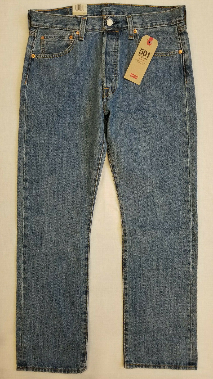 Levis 501 Original Fit Mens Jeans Medium Stonewash 31,32,33,34,36,38,40 #0193