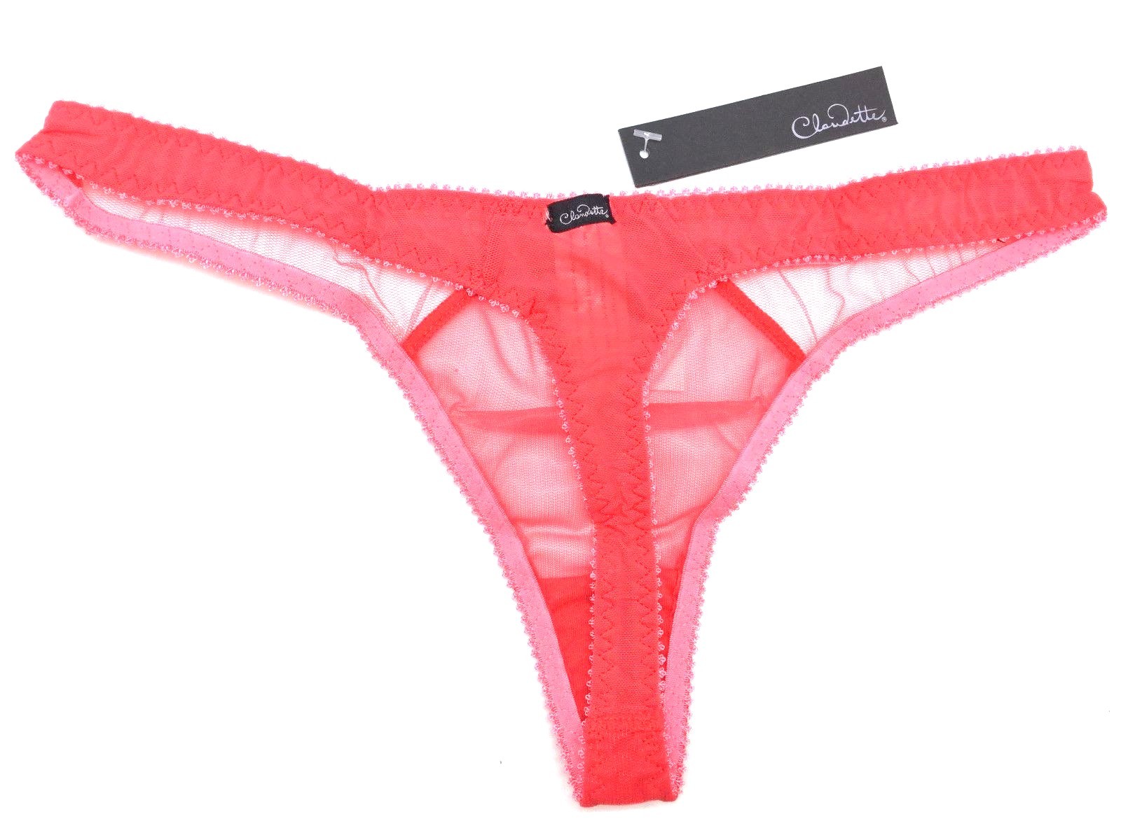 New Claudette Dessous Thong Bikini Panty Brief Lingerie Gia Red Strawberry Crush
