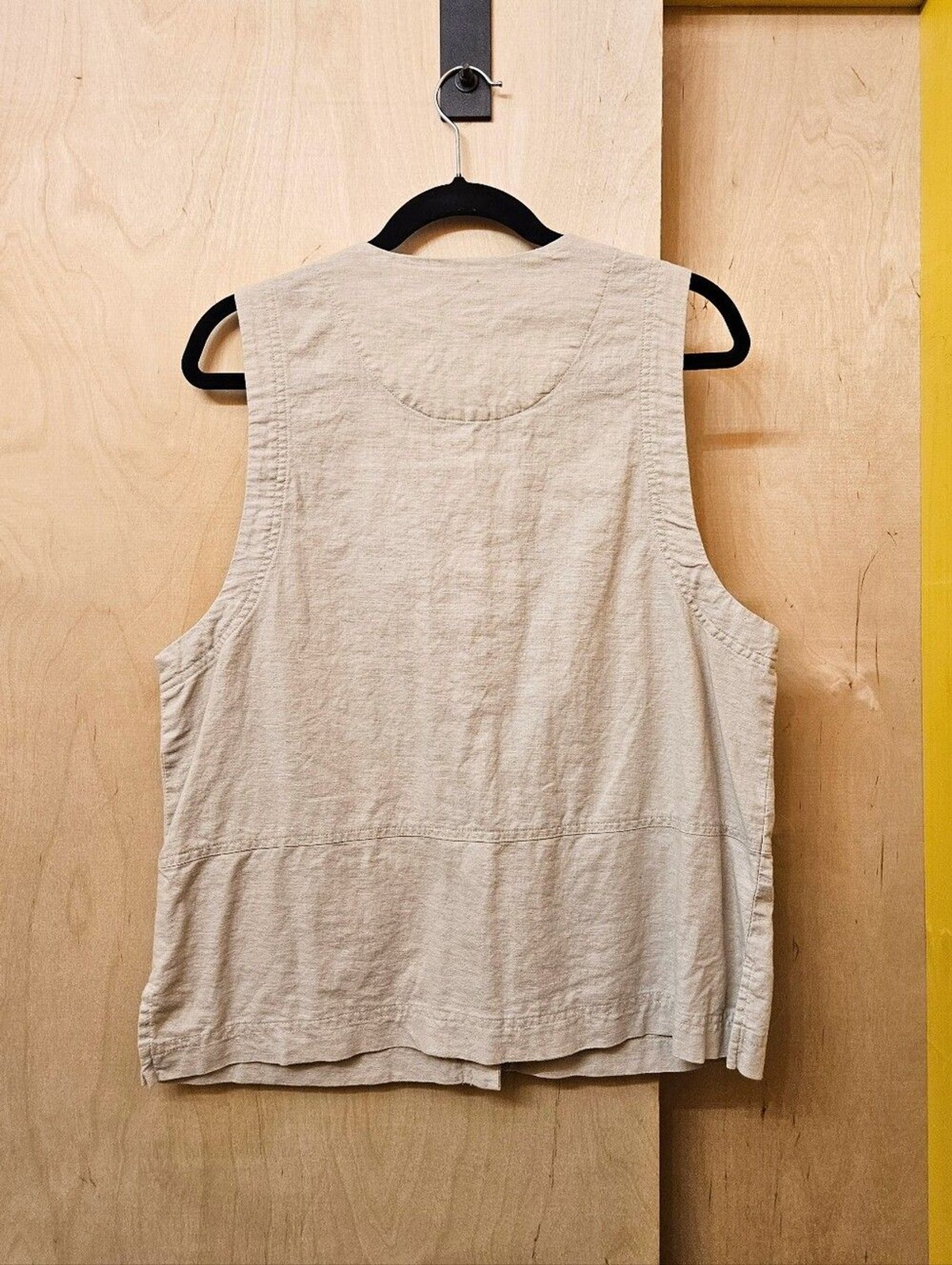 Y2K White Stag Khaki Linen Button Vest