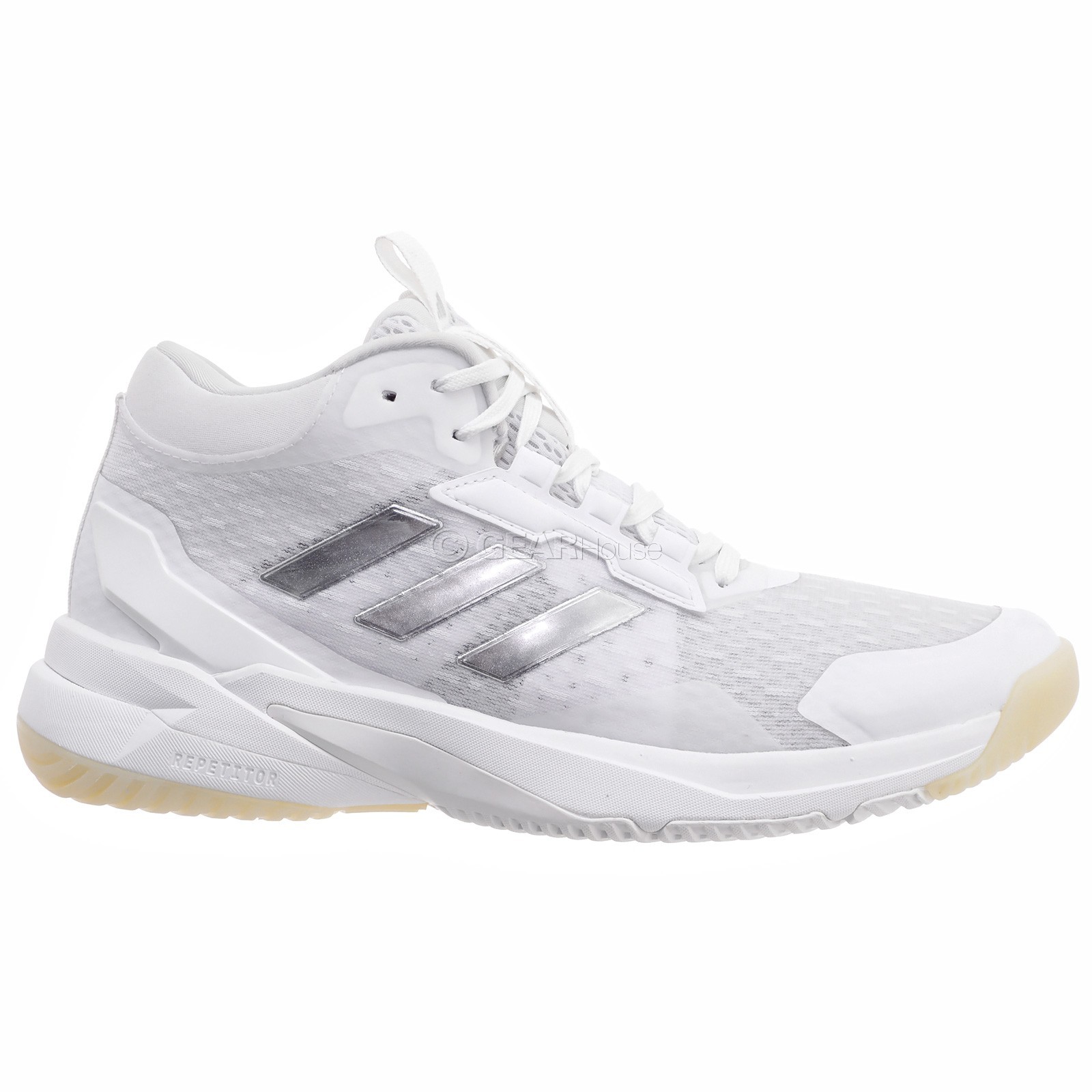 adidas Crazyflight 6 Mid Womens Volleyball Shoes, White / Silver, Pick Size