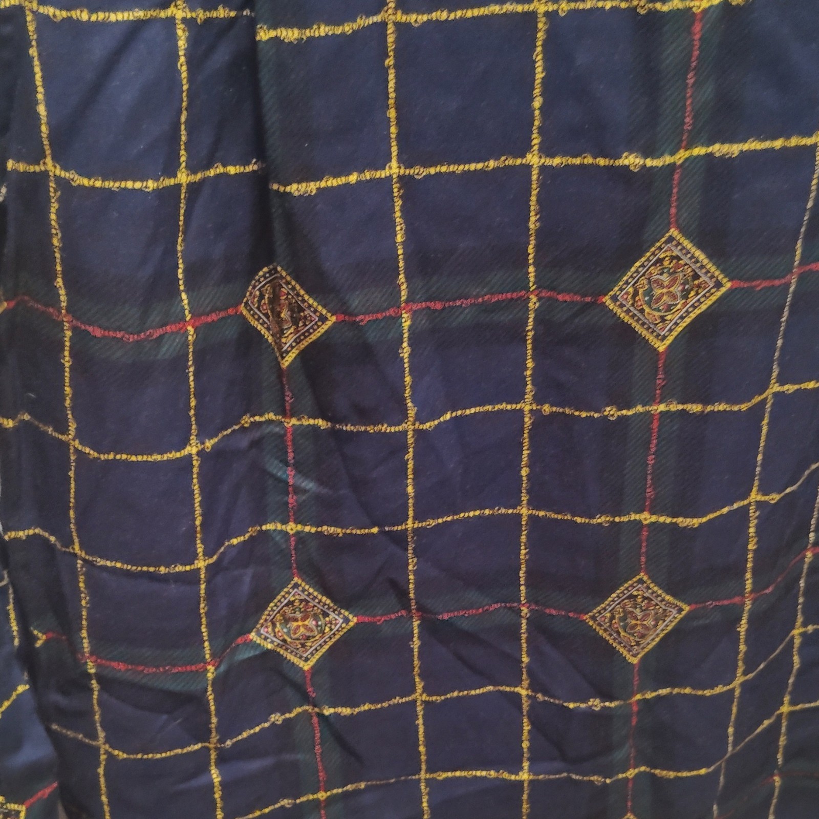 VTG 80’s J. McLaughlin for Sanyo Womens 6 Blue Plaid Collared Long Sleeve Rayon