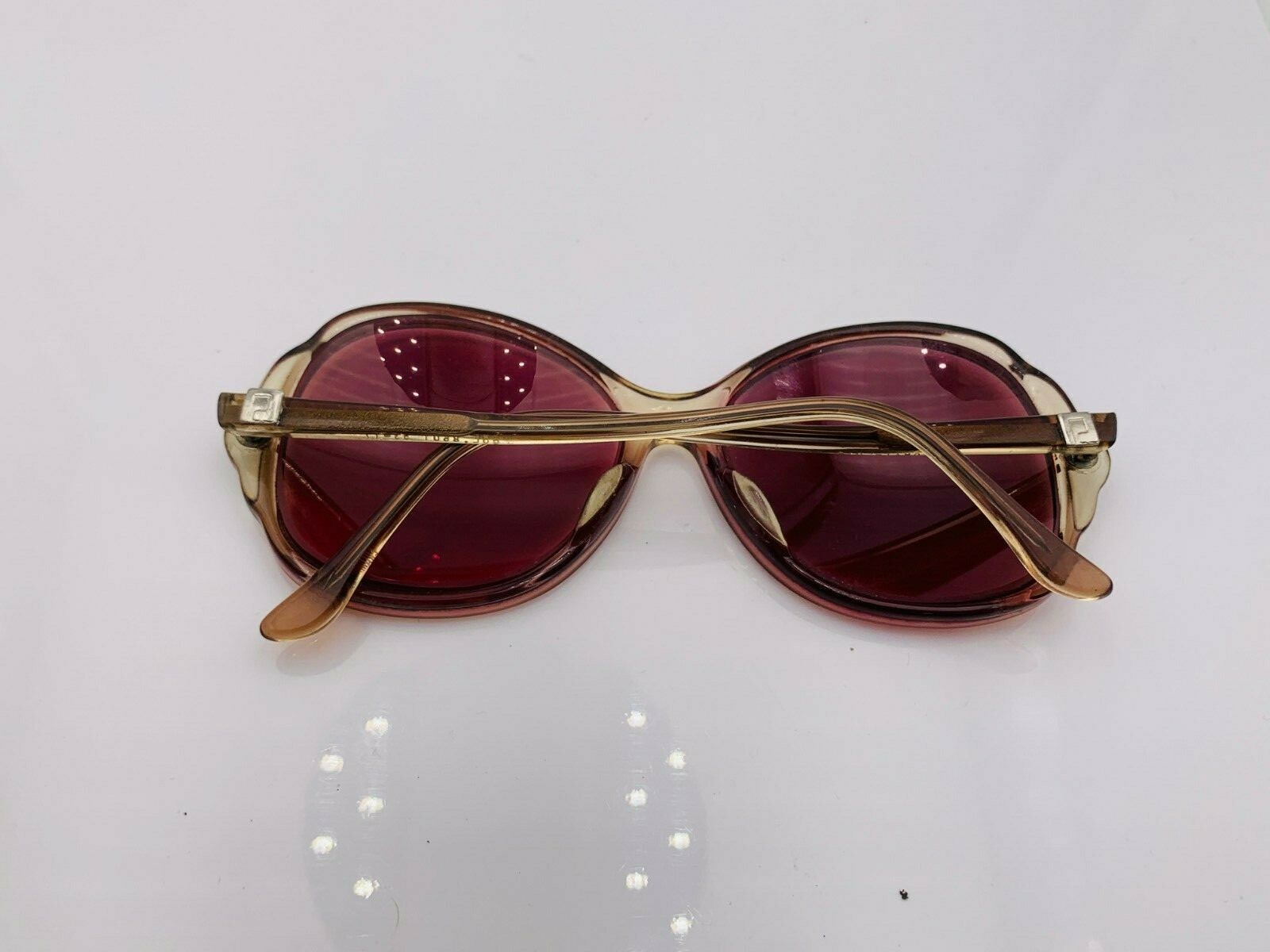 Vintage Diplomat 8601 Brown Translucent Oval Sunglasses Hong Kong FRAMES ONLY