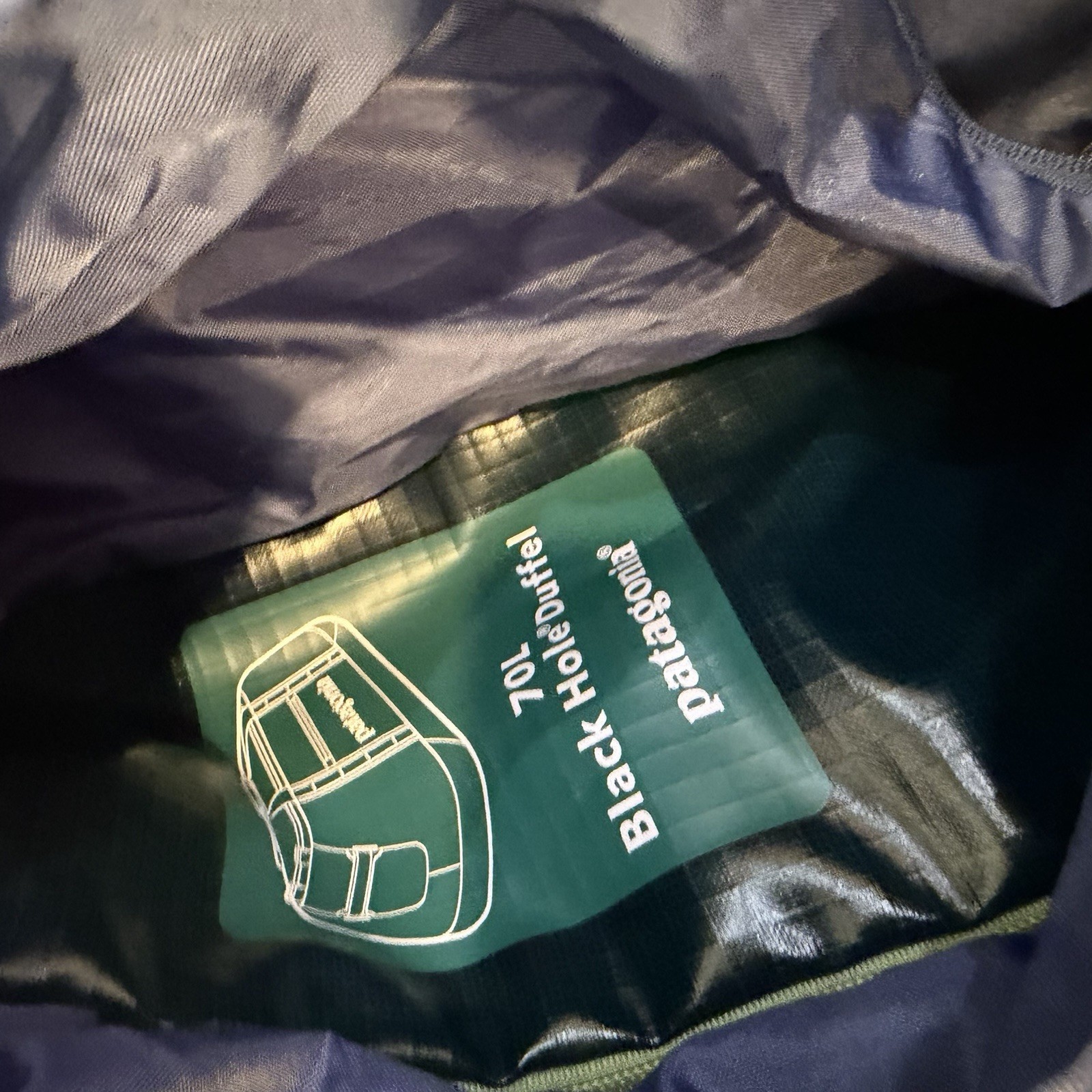 Patagonia Black Hole Duffel Backpack 70L dark Borealis green Rare