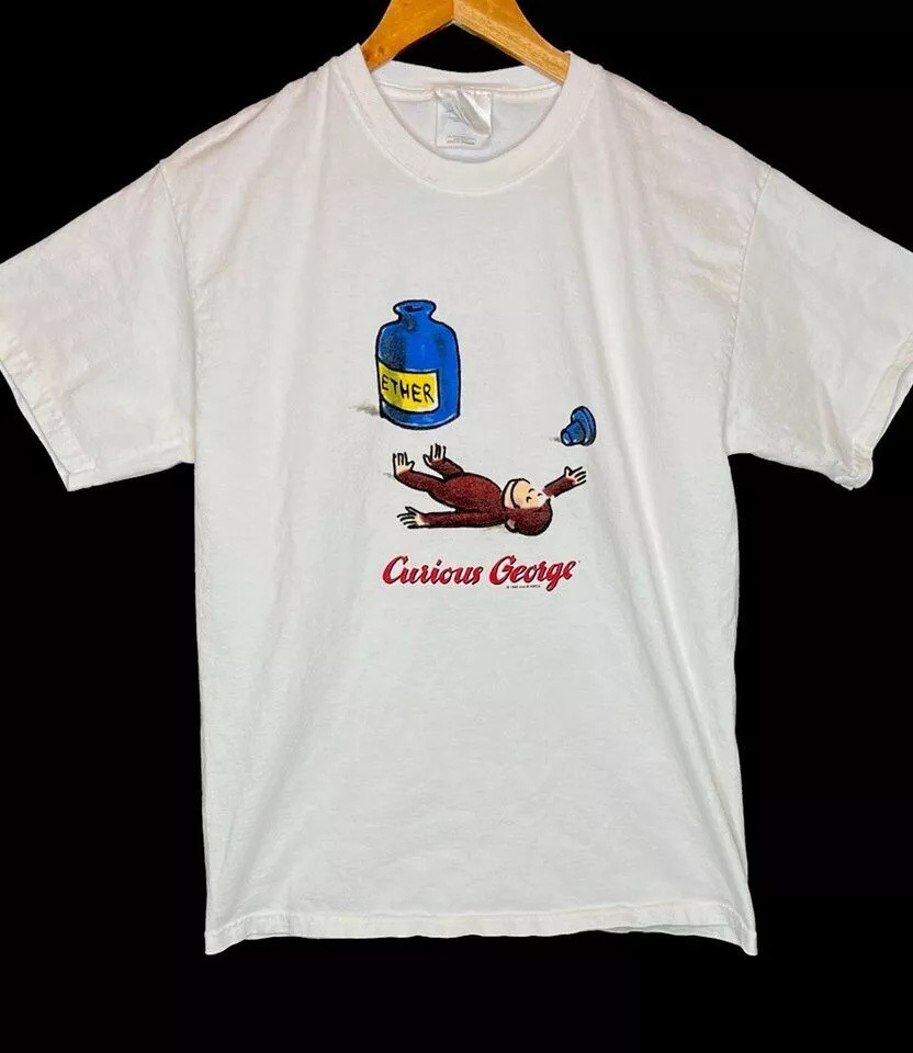 90s Curious George Ether T Shirt TV Show Universal Studios