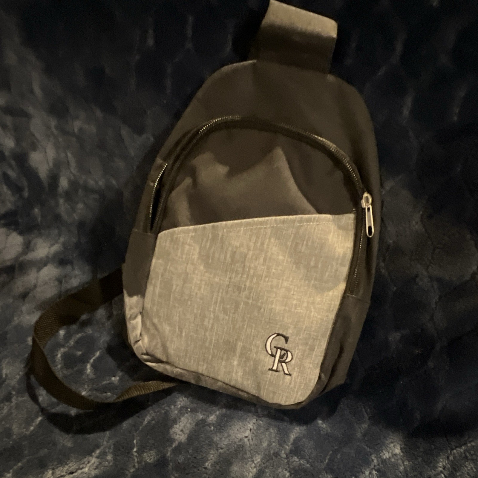 Colorado Rockies Gray/Black Small Sling Crossbody Bag Closure Adjustable Strap