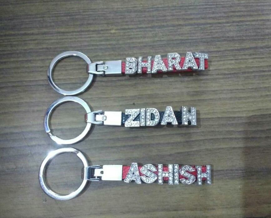 Personalize Key ring Key Chain With Your Name Diamond Letters As Show In Picture