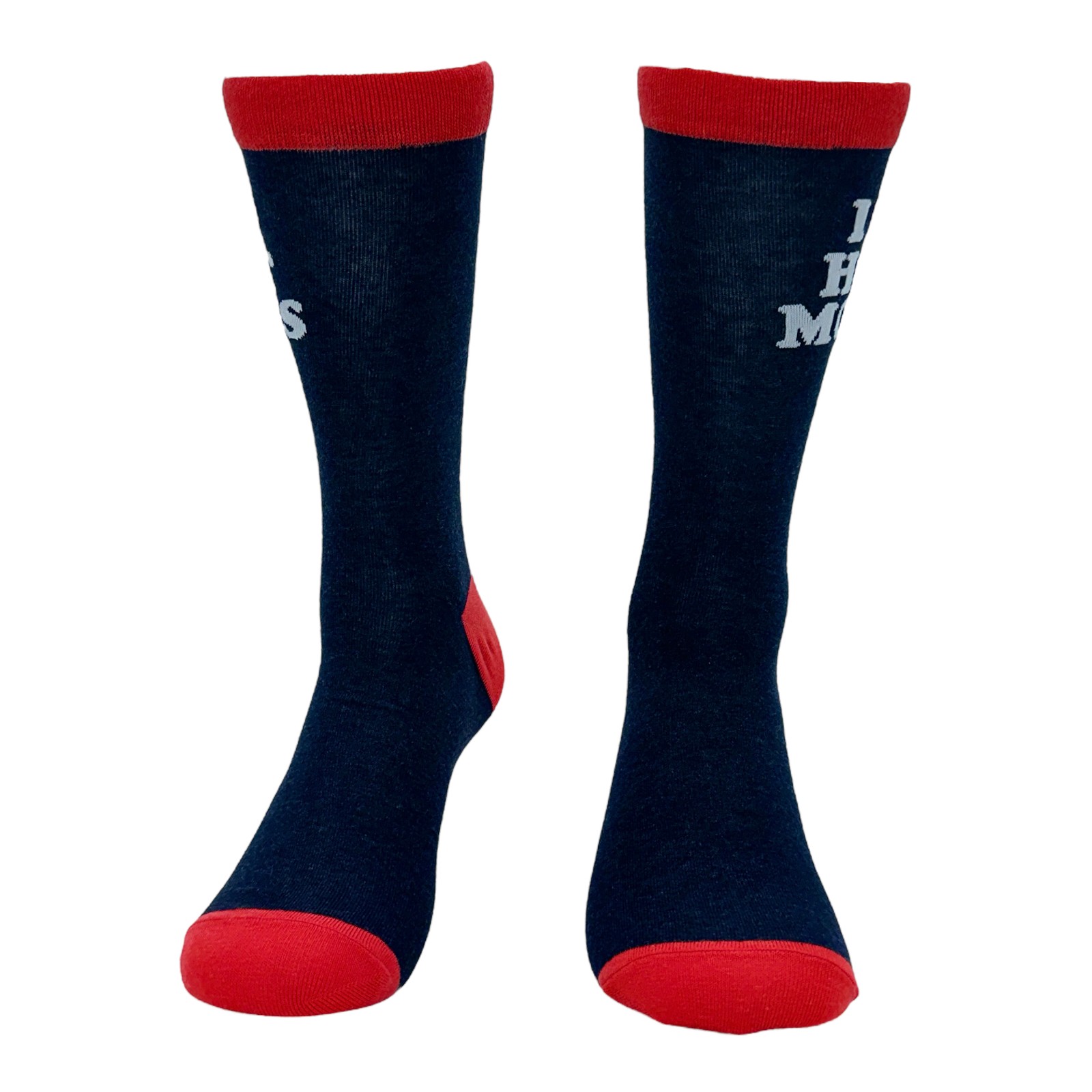 Men’s I Heart Hot Moms Socks Funny Sarcastic Flirting With Mothers Joke Footwear