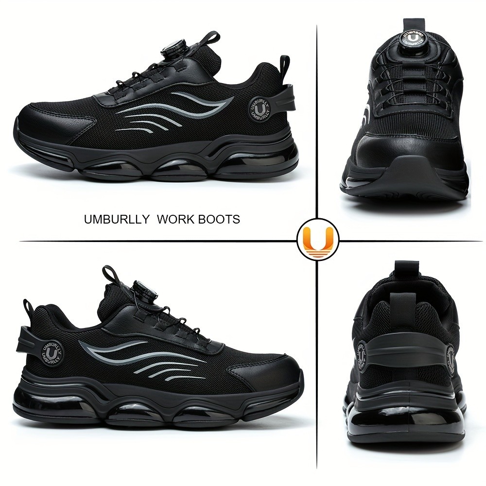 Work Safety Steel Toe Shoes Men Tennis Lightweight Sneakers Slip Indestructible