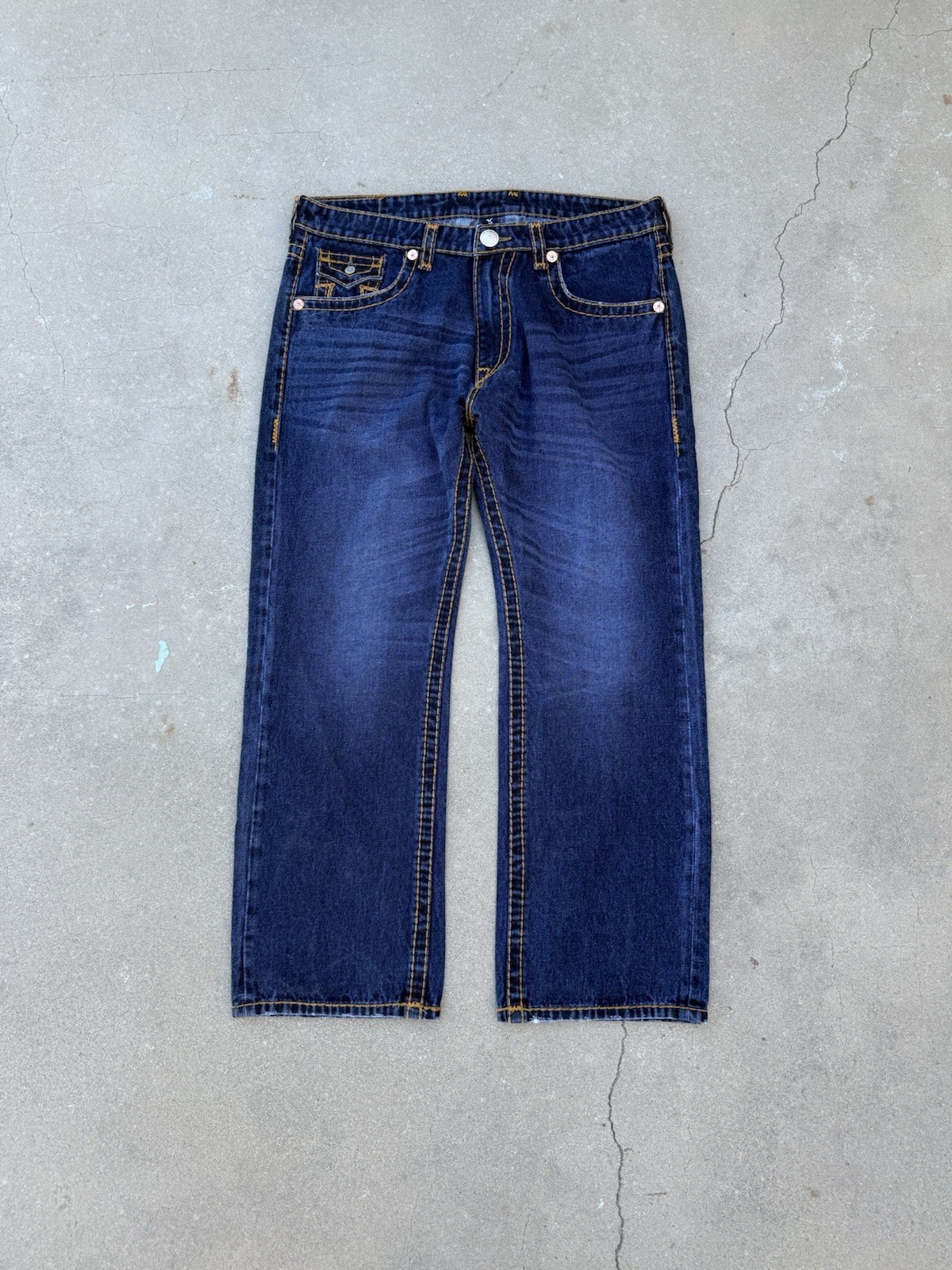 True Religion Good Stitched Straight Fit Jeans Size 38