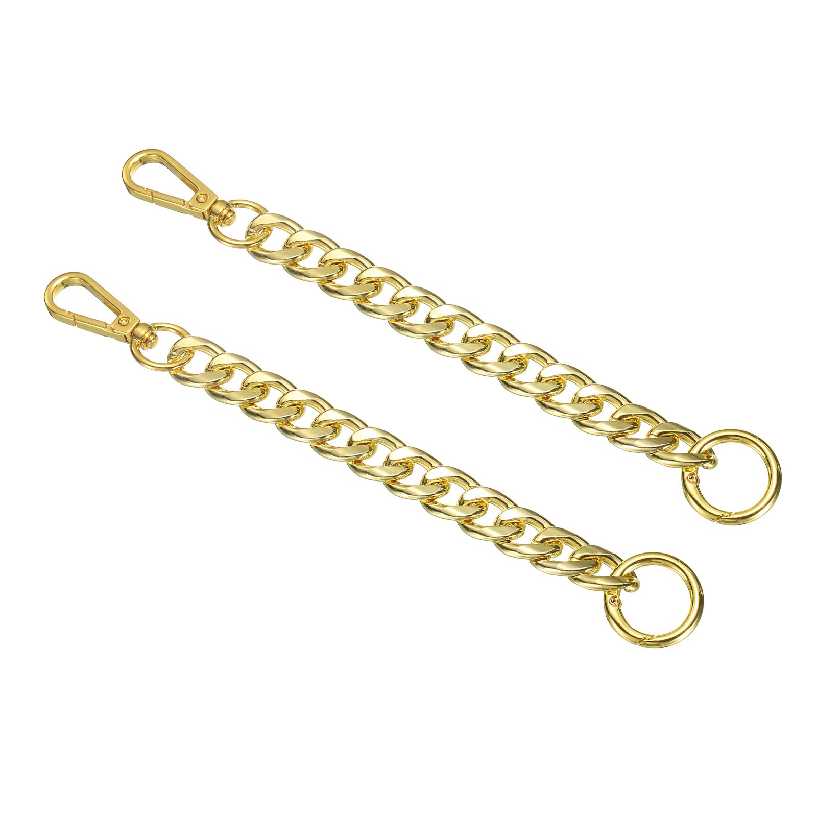 2Pcs Purse Strap Extender 8.7-Inch, Bag Extender Chain Yellow Gold, 0.6 Width