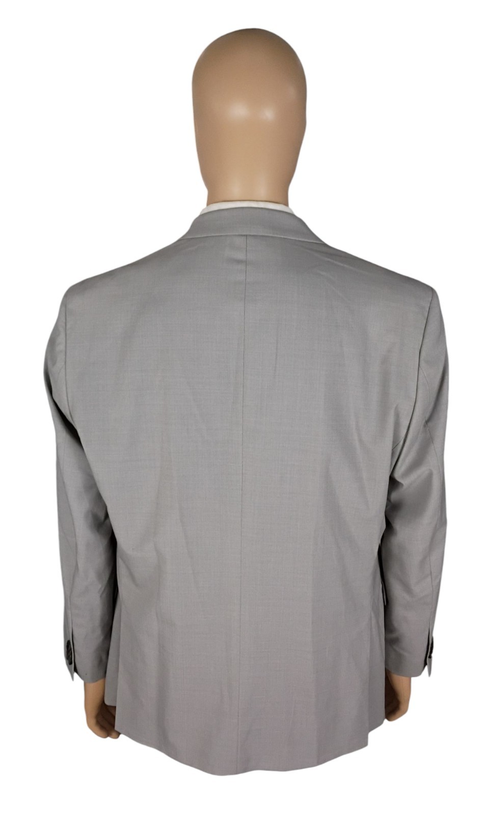 NEW Tommy Hilfiger Two Piece Light Gray Worsted Wool Suit 46XS Short Unhemmed