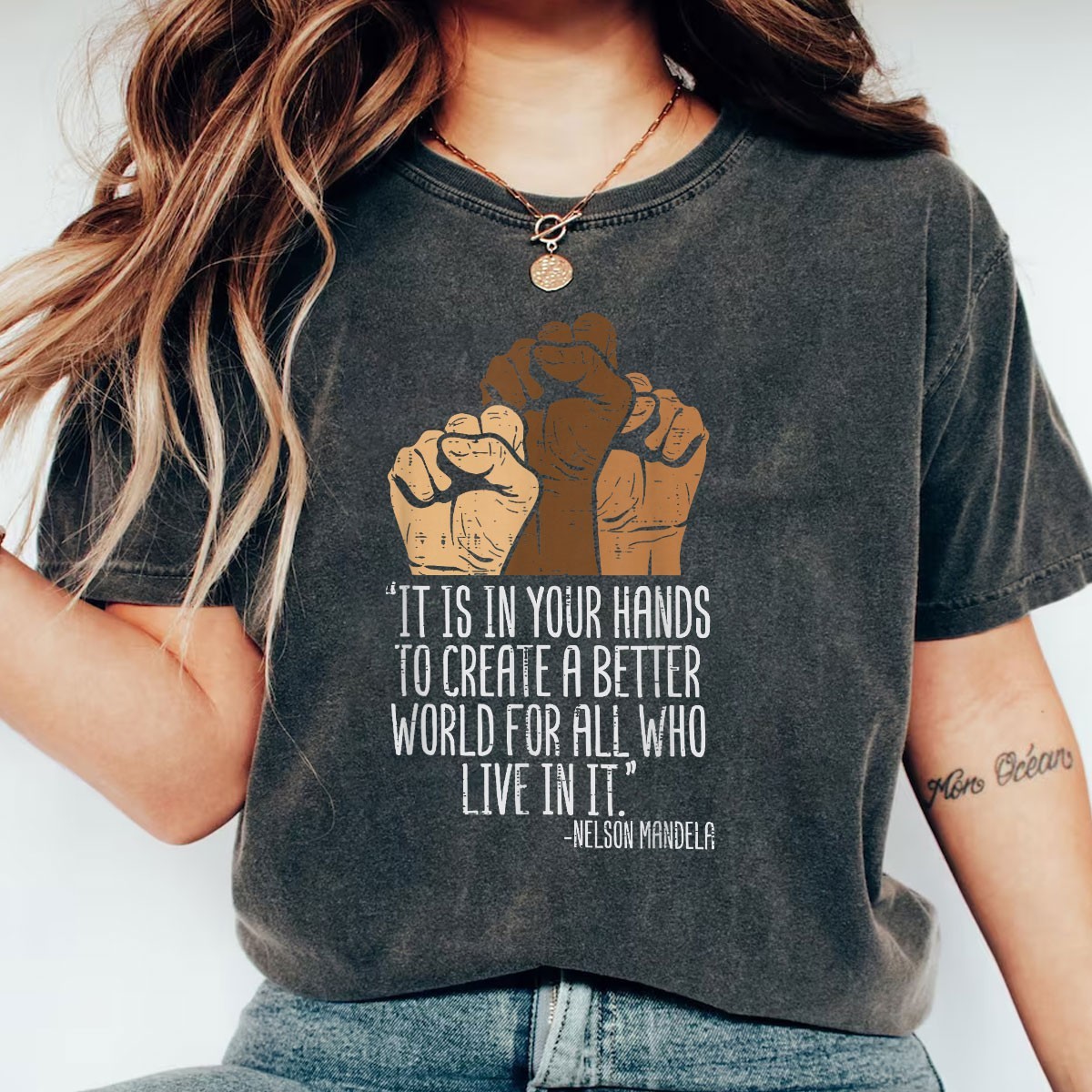 Your Hands Create a Better World Shirt – BLM Activism Unity Empowerment Tee