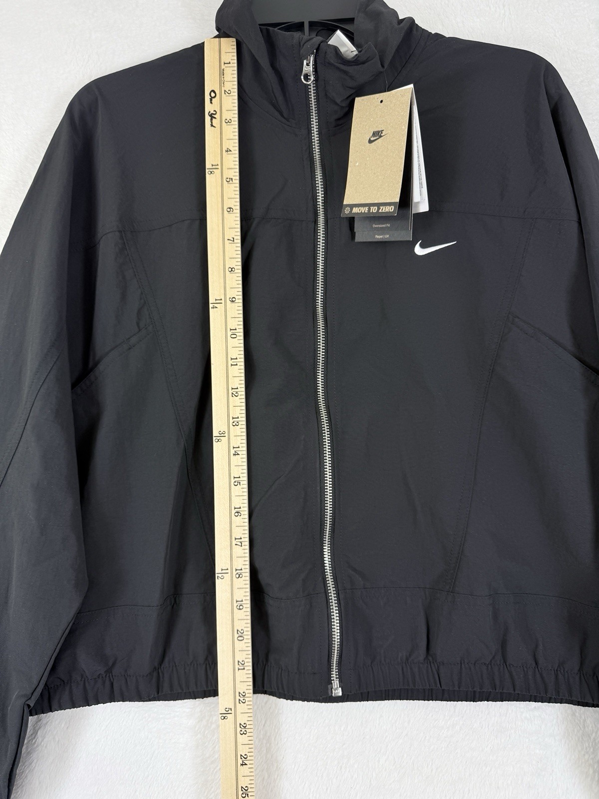 Nike Sportswear Jacket XL Womens Everything Wovens Black Full Zip Cropped NWT