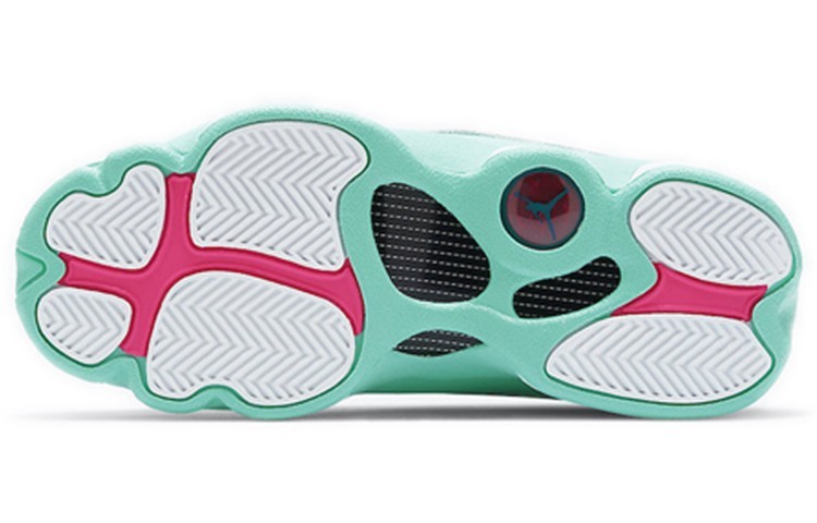 Jordan 13 Retro White Soar Green Pink GS 439358-100