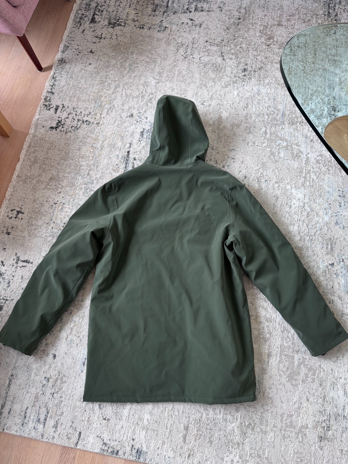 Stutterheim Stockholm Men’s Matte Winter Green Coat New With Tags