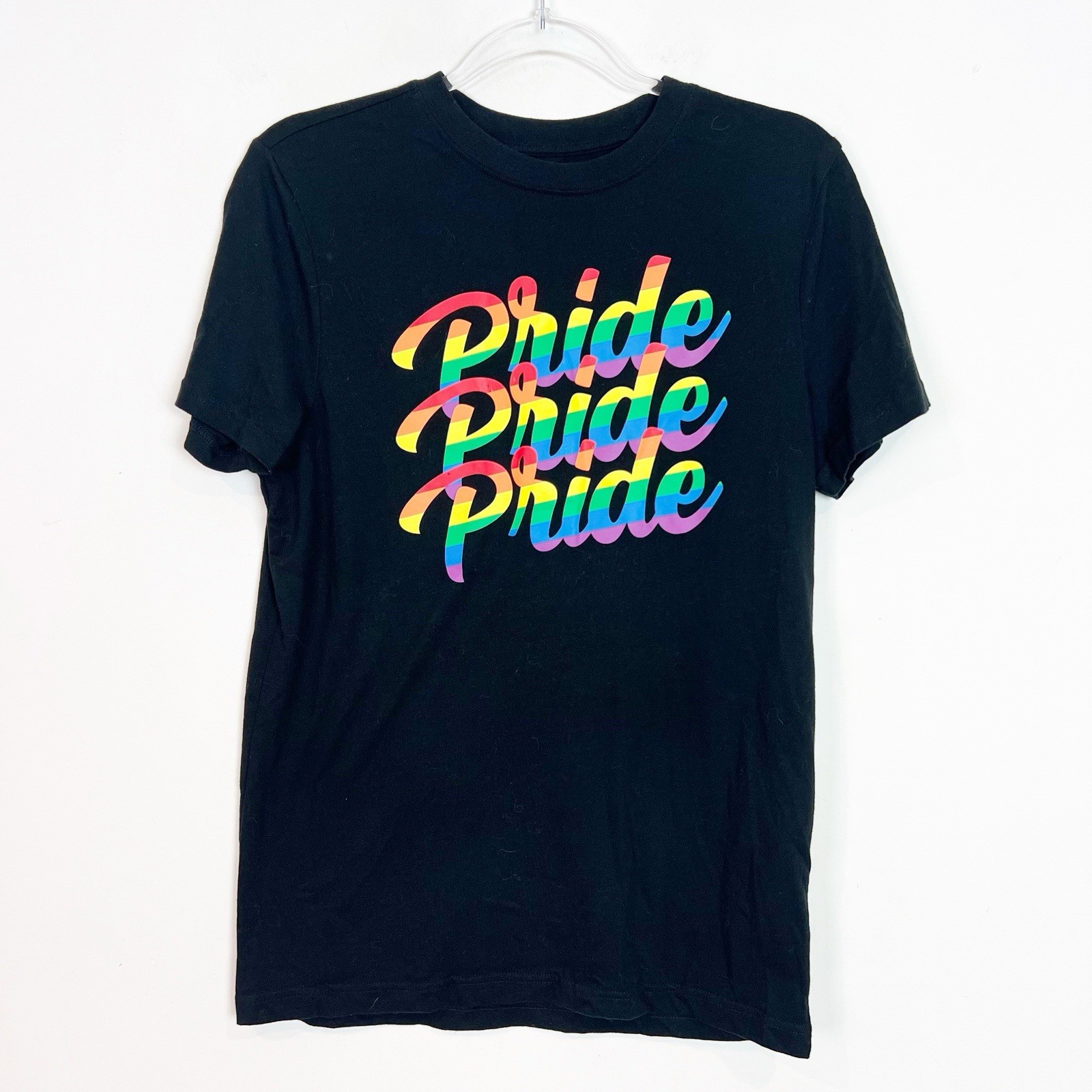TARGET PRIDE BLACK CREWNECK RAINBOW T-SHIRT UNISEX MENS WOMENS SZ SMALL