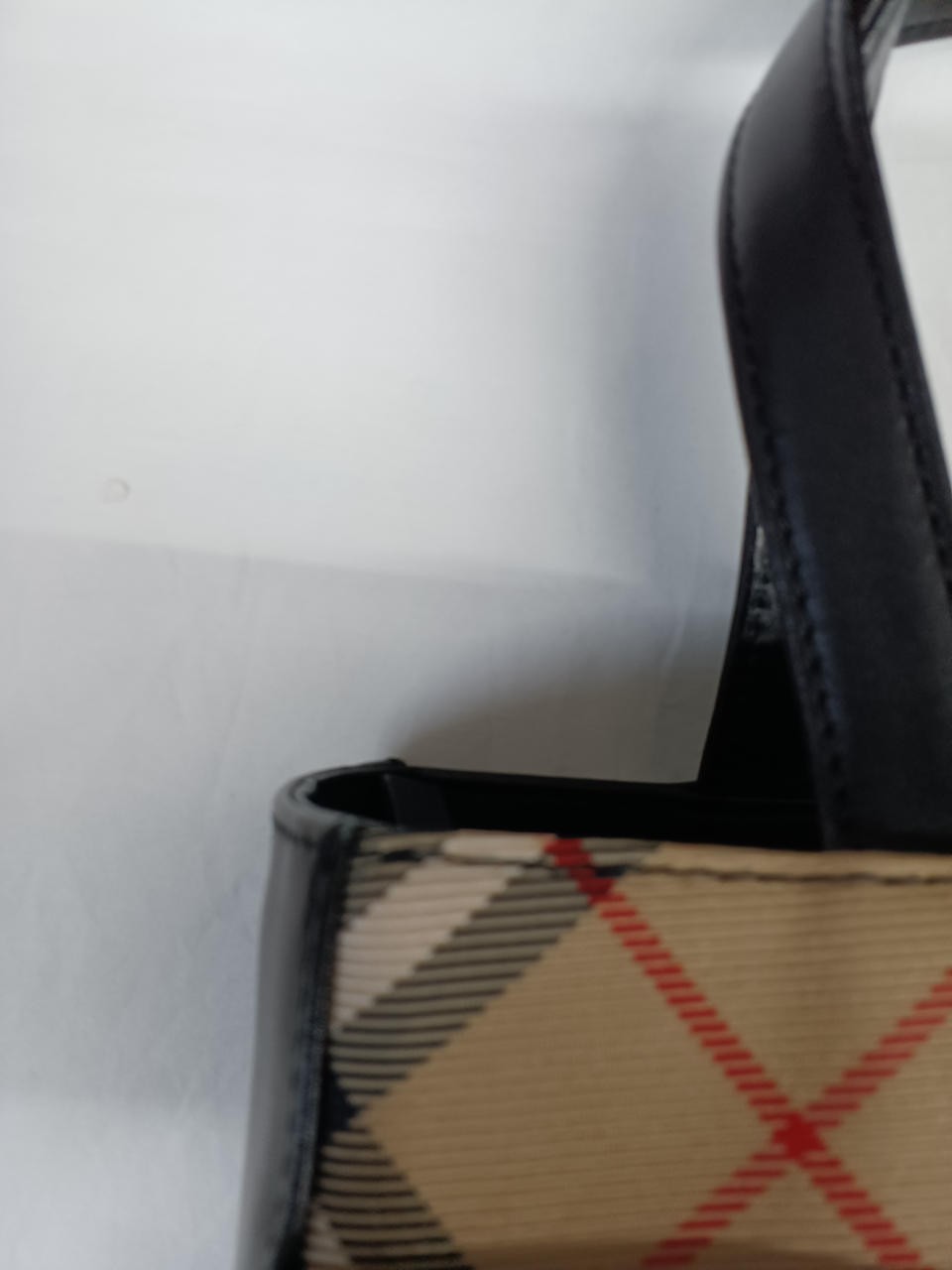 BURBERRY Nova Check Tote Bag 10.6 inch Black