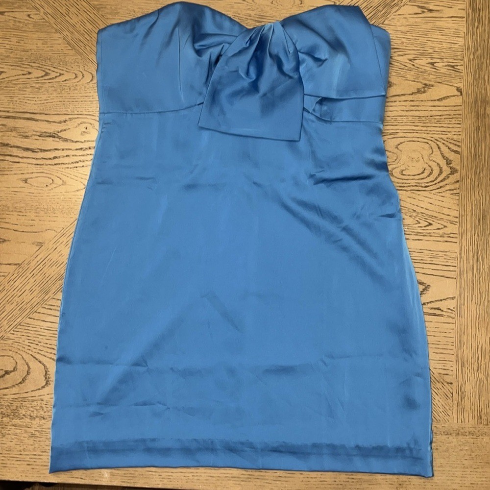 Lilly Pulitzer Carlynn Strapless Sati Morelle Blue Dress Size 14