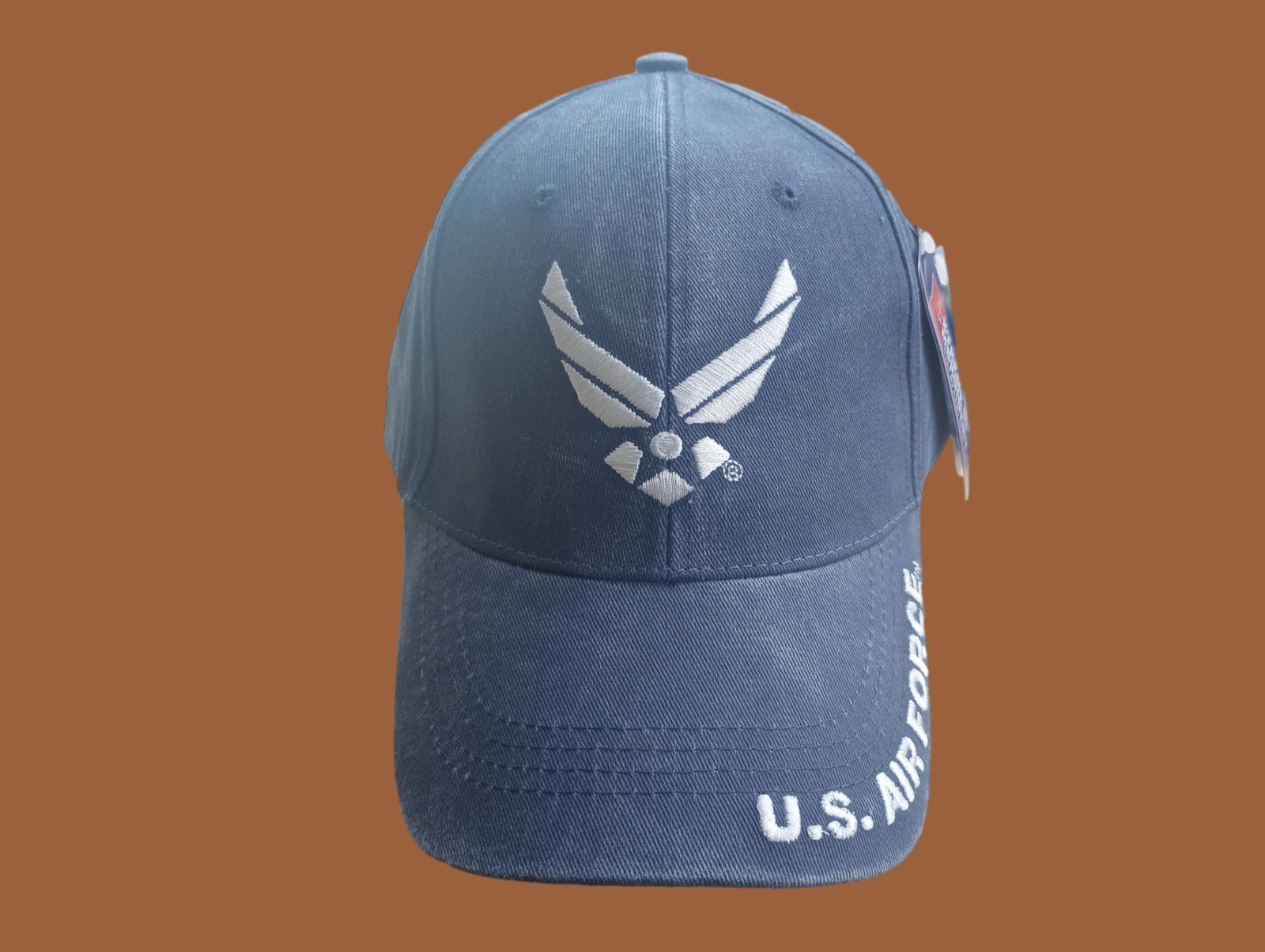 U.S AIR FORCE HAT STONE WASHED BLUE FATIGUE OFFICIAL LICENSED MILITARY BALL CAP