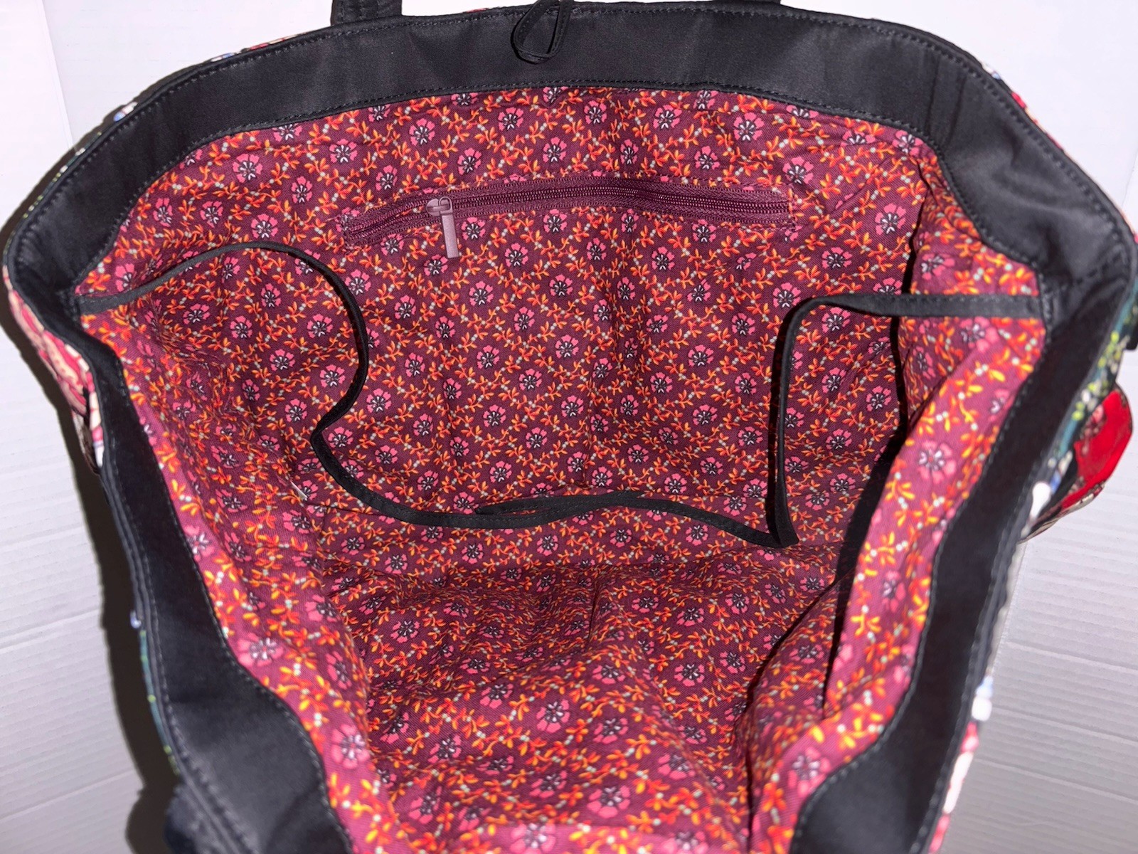 VERA BRADLEY SMALL HATHAWAY TOTE Purse Bag Star Patchwork Mistletoe Birds