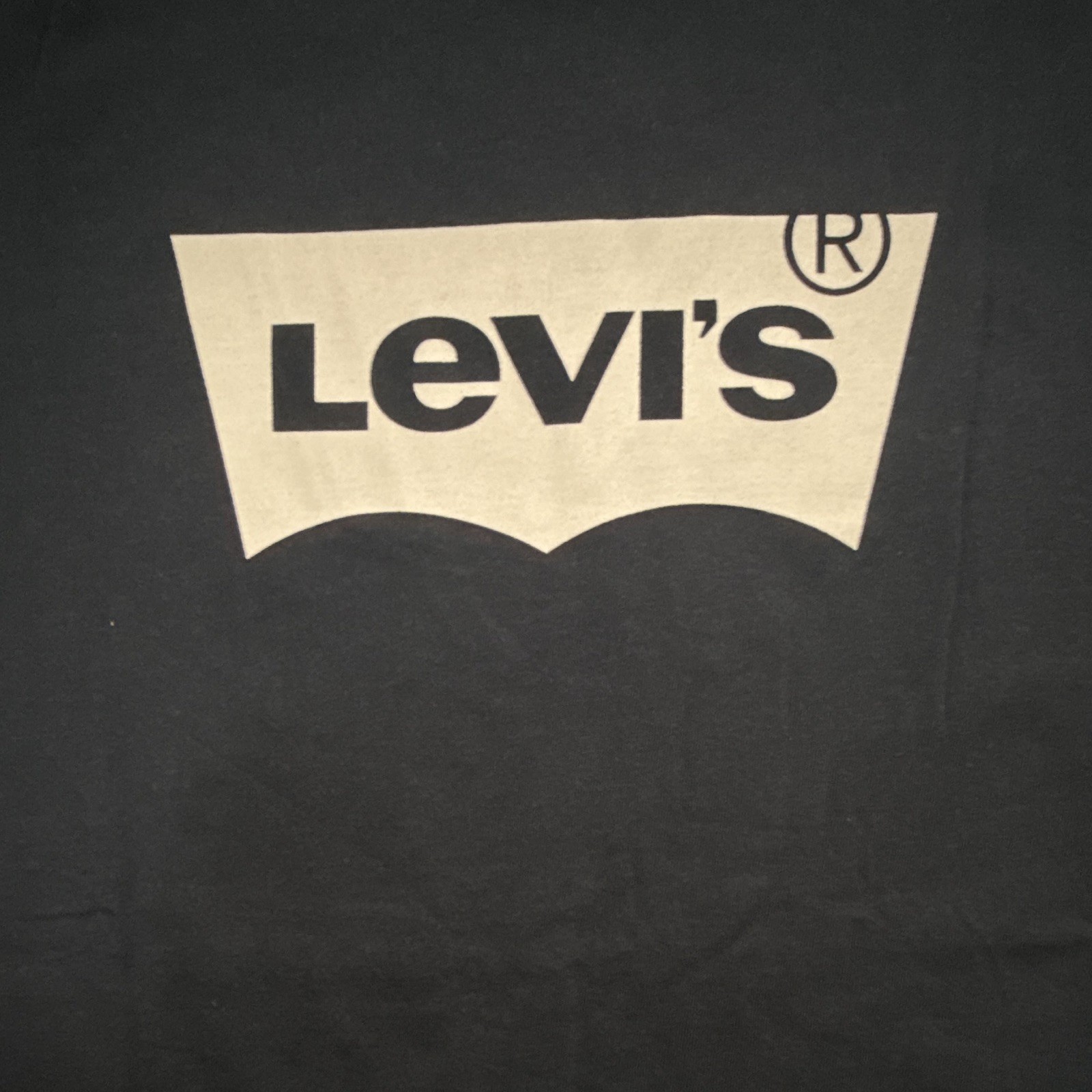 Levi’s Men’s L Black/White Housemark Logo Graphic T-Shirt Crew Neck SS